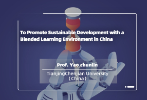 To Promote Sustainable Development with a Blended Learning Environment in China